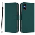 For Sony Xperia 5 VI 2024 Skin Feel Solid Color Leather Phone Case with Lanyard(Dark Green) - 2