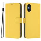 For Sony Xperia 5 VI 2024 Skin Feel Solid Color Leather Phone Case with Lanyard(Lemon Yellow) - 2