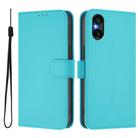 For Sony Xperia 5 VI 2024 Skin Feel Solid Color Leather Phone Case with Lanyard(Lake Blue) - 2