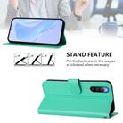 For Sony Xperia 10 V 2023 Skin Feel Solid Color Leather Phone Case with Lanyard(Green) - 3