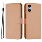 For Sony Xperia 10 VI 2024 Skin Feel Solid Color Leather Phone Case with Lanyard(Nude) - 2