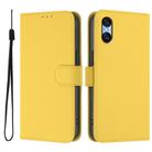 For Sony Xperia 10 VI 2024 Skin Feel Solid Color Leather Phone Case with Lanyard(Lemon Yellow) - 2