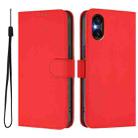 For Sony Xperia 5 VI Skin Feel Solid Color Leather Phone Case with Lanyard(Red) - 2