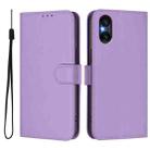 For Sony Xperia 5 VI Skin Feel Solid Color Leather Phone Case with Lanyard(Lavender Purple) - 2