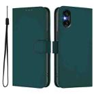 For Sony Xperia 5 VI Skin Feel Solid Color Leather Phone Case with Lanyard(Dark Green) - 2