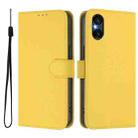 For Sony Xperia 5 VI Skin Feel Solid Color Leather Phone Case with Lanyard(Lemon Yellow) - 2