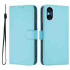 For Sony Xperia 5 VI Skin Feel Solid Color Leather Phone Case with Lanyard(Sky Blue) - 2