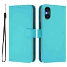 For Sony Xperia 5 VI Skin Feel Solid Color Leather Phone Case with Lanyard(Lake Blue) - 2