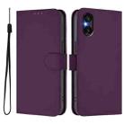 For Sony Xperia 5 VI Skin Feel Solid Color Leather Phone Case with Lanyard(Violet) - 2