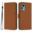 For Ulefone Note 14 Skin Feel Solid Color Leather Phone Case with Lanyard(Brown) - 2