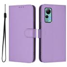 For Ulefone Note 14 Skin Feel Solid Color Leather Phone Case with Lanyard(Lavender Purple) - 2