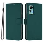 For Ulefone Note 14 Skin Feel Solid Color Leather Phone Case with Lanyard(Dark Green) - 2