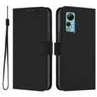 For Ulefone Note 14 Skin Feel Solid Color Leather Phone Case with Lanyard(Black) - 2
