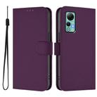 For Ulefone Note 14 Skin Feel Solid Color Leather Phone Case with Lanyard(Violet) - 2