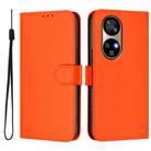 For Ulefone Note 17 Pro Skin Feel Solid Color Leather Phone Case with Lanyard(Orange) - 2