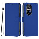 For Ulefone Note 17 Pro Skin Feel Solid Color Leather Phone Case with Lanyard(Dark Blue) - 2