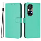 For Ulefone Note 17 Pro Skin Feel Solid Color Leather Phone Case with Lanyard(Green) - 2
