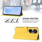 For Ulefone Note 17 Pro Skin Feel Solid Color Leather Phone Case with Lanyard(Lemon Yellow) - 3