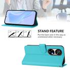 For Ulefone Note 17 Pro Skin Feel Solid Color Leather Phone Case with Lanyard(Lake Blue) - 3