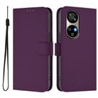 For Ulefone Note 17 Pro Skin Feel Solid Color Leather Phone Case with Lanyard(Violet) - 2