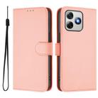 For Ulefone Note 18 Ultra Skin Feel Solid Color Leather Phone Case with Lanyard(Pink) - 2