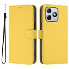 For Ulefone Note 18 Ultra Skin Feel Solid Color Leather Phone Case with Lanyard(Lemon Yellow) - 2