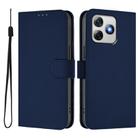 For Ulefone Note 18 Ultra Skin Feel Solid Color Leather Phone Case with Lanyard(Navy Blue) - 2