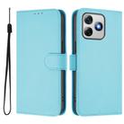 For Ulefone Note 18 Ultra Skin Feel Solid Color Leather Phone Case with Lanyard(Sky Blue) - 2