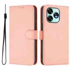 For Umidigi A15 / A15C / A15T Skin Feel Solid Color Leather Phone Case with Lanyard(Pink) - 2