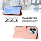 For Umidigi A15 / A15C / A15T Skin Feel Solid Color Leather Phone Case with Lanyard(Pink) - 3