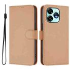 For Umidigi A15 / A15C / A15T Skin Feel Solid Color Leather Phone Case with Lanyard(Nude) - 2