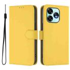 For Umidigi A15 / A15C / A15T Skin Feel Solid Color Leather Phone Case with Lanyard(Lemon Yellow) - 2