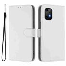 For Umidigi Bison X20 Skin Feel Solid Color Leather Phone Case with Lanyard(White) - 2