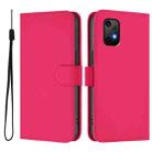 For Umidigi Bison X20 Skin Feel Solid Color Leather Phone Case with Lanyard(Rose Red) - 2