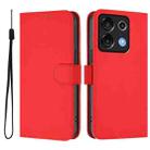 For Umidigi G9 5G Skin Feel Solid Color Leather Phone Case with Lanyard(Red) - 2