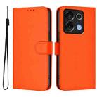 For Umidigi G9 5G Skin Feel Solid Color Leather Phone Case with Lanyard(Orange) - 2