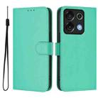 For Umidigi G9 5G Skin Feel Solid Color Leather Phone Case with Lanyard(Green) - 2