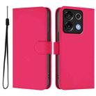 For Umidigi G9 5G Skin Feel Solid Color Leather Phone Case with Lanyard(Rose Red) - 2