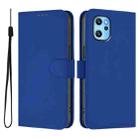 For Umidigi Power 7 Max Skin Feel Solid Color Leather Phone Case with Lanyard(Dark Blue) - 2