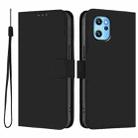 For Umidigi Power 7 Max Skin Feel Solid Color Leather Phone Case with Lanyard(Black) - 2