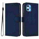 For Umidigi Power 7 Max Skin Feel Solid Color Leather Phone Case with Lanyard(Navy Blue) - 2