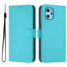 For Umidigi Power 7 Max Skin Feel Solid Color Leather Phone Case with Lanyard(Lake Blue) - 2