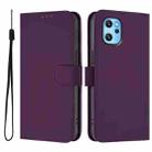 For Umidigi Power 7 Max Skin Feel Solid Color Leather Phone Case with Lanyard(Violet) - 2