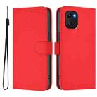 For Umidigi Power 7 / 7S Skin Feel Solid Color Leather Phone Case with Lanyard(Red) - 2