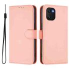 For Umidigi Power 7 / 7S Skin Feel Solid Color Leather Phone Case with Lanyard(Pink) - 2