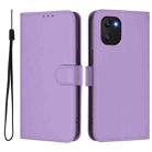 For Umidigi Power 7 / 7S Skin Feel Solid Color Leather Phone Case with Lanyard(Lavender Purple) - 2