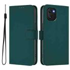 For Umidigi Power 7 / 7S Skin Feel Solid Color Leather Phone Case with Lanyard(Dark Green) - 2