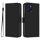 For Umidigi Power 7 / 7S Skin Feel Solid Color Leather Phone Case with Lanyard(Black) - 2