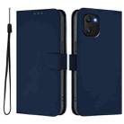 For Umidigi Power 7 / 7S Skin Feel Solid Color Leather Phone Case with Lanyard(Navy Blue) - 2