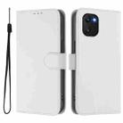 For Umidigi Power 7 / 7S Skin Feel Solid Color Leather Phone Case with Lanyard(White) - 2